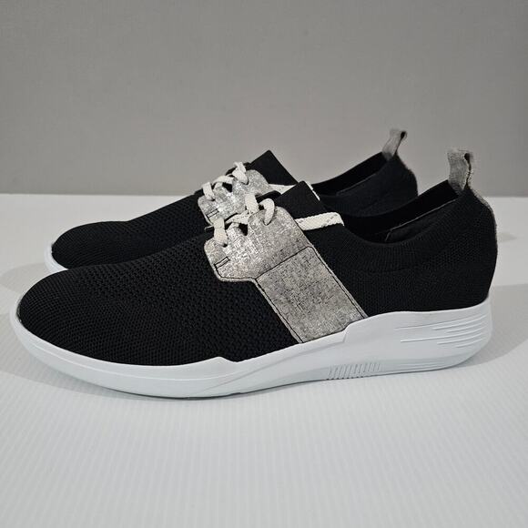 NEW Munro Sandi Sneaker Womens 8.5 NARROW Black Knit Cloud Gray Slip On Casual - Picture 11 of 11